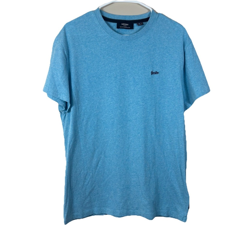 Superdry Essential Logo Men's Cotton Tee T-shirt Size 2X Blue Heather